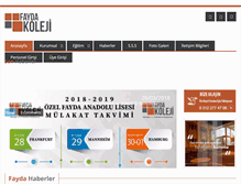 Tablet Screenshot of faydakoleji.com